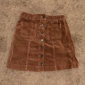 Brandy Melville brown corduroy skirt